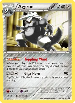 Aggron card from Dragons Exalted, number 80/124