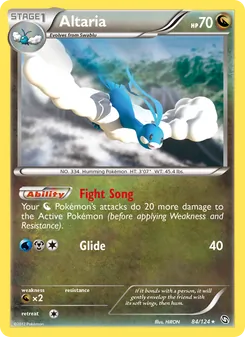 Altaria card from Dragons Exalted, number 84/124