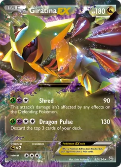 Giratina-EX card from Dragons Exalted, number 92/124