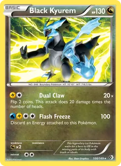 Black Kyurem card from Boundaries Crossed, number 100/149