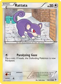 Rattata card from Boundaries Crossed, number 104/149