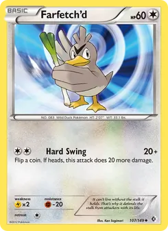 Farfetch’d card from Boundaries Crossed, number 107/149