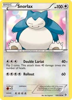 Snorlax card from Boundaries Crossed, number 109/149