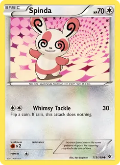 Spinda card from Boundaries Crossed, number 115/149