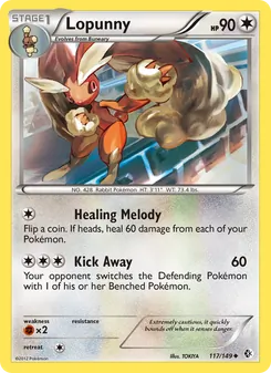 Lopunny card from Boundaries Crossed, number 117/149