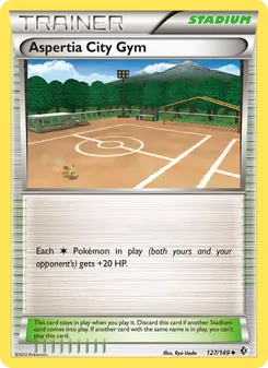 Aspertia City Gym card from Boundaries Crossed, number 127/149