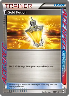 Gold Potion card from Boundaries Crossed, number 140/149