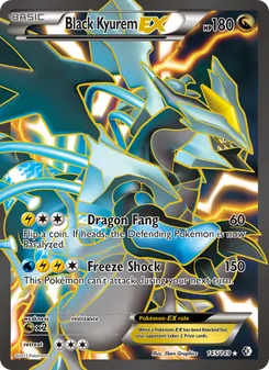Black Kyurem-EX card from Boundaries Crossed, number 145/149
