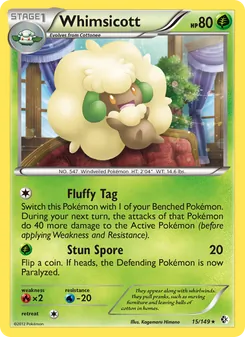 Whimsicott card from Boundaries Crossed, number 15/149