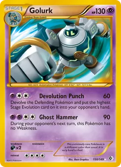 Golurk card from Boundaries Crossed, number 150/149