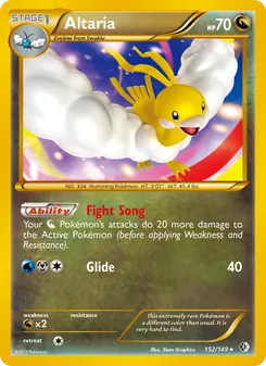 Altaria card from Boundaries Crossed, number 152/149