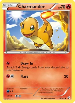 Charmander card from Boundaries Crossed, number 18/149