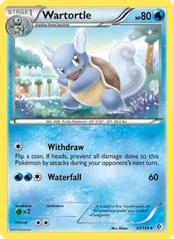 Wartortle card from Boundaries Crossed, number 30/149