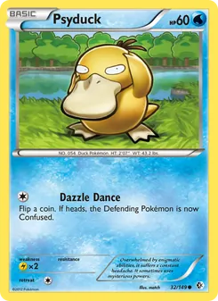 Psyduck card from Boundaries Crossed, number 32/149