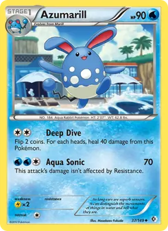 Azumarill card from Boundaries Crossed, number 37/149