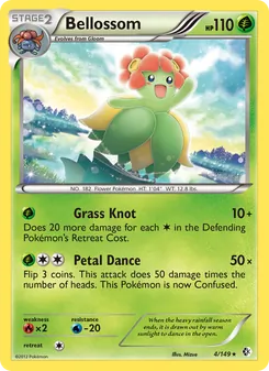 Bellossom card from Boundaries Crossed, number 4/149