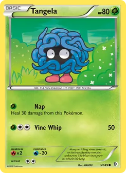 Tangela card from Boundaries Crossed, number 5/149
