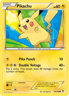 Pikachu card from Boundaries Crossed, number 50/149