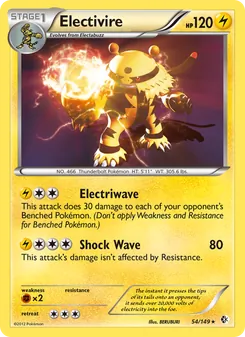 Electivire card from Boundaries Crossed, number 54/149