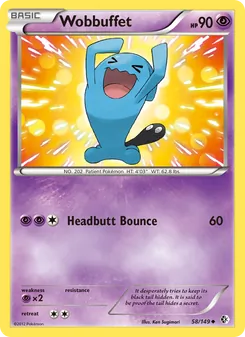 Wobbuffet card from Boundaries Crossed, number 58/149