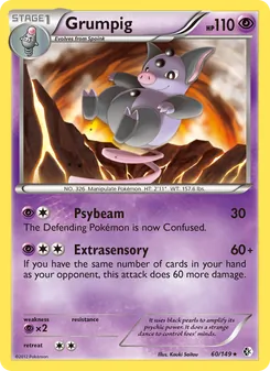 Grumpig card from Boundaries Crossed, number 60/149