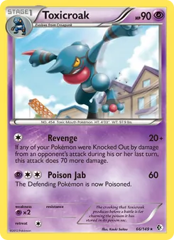 Toxicroak card from Boundaries Crossed, number 66/149