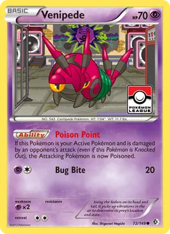Venipede card from Boundaries Crossed, number 72/149