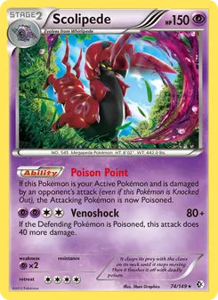 Scolipede card from Boundaries Crossed, number 74/149