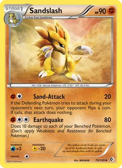 Sandslash card from Boundaries Crossed, number 79/149