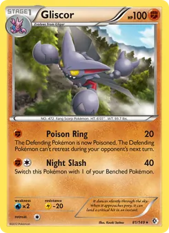 Gliscor card from Boundaries Crossed, number 81/149