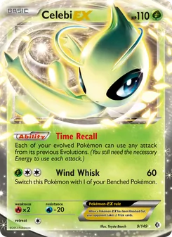 Celebi-EX card from Boundaries Crossed, number 9/149