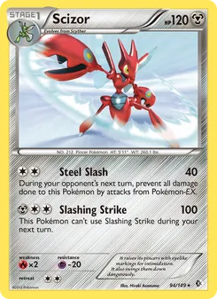 Scizor card from Boundaries Crossed, number 94/149