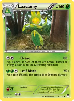 Leavanny card from Plasma Storm, number 10/135