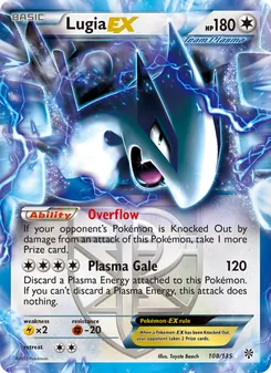 Lugia-EX card from Plasma Storm, number 108/135