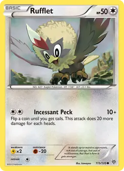Rufflet card from Plasma Storm, number 115/135