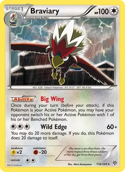 Braviary card from Plasma Storm, number 116/135
