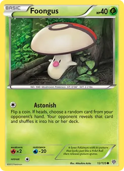 Foongus card from Plasma Storm, number 12/135