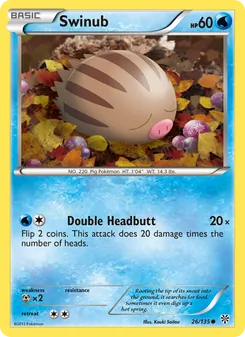 Swinub card from Plasma Storm, number 26/135