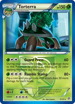 Torterra card from Plasma Storm, number 3/135