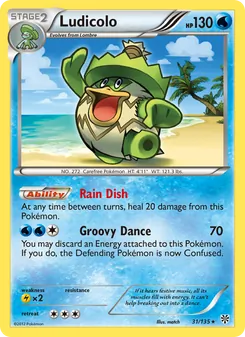 Ludicolo card from Plasma Storm, number 31/135