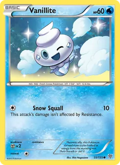Vanillite card from Plasma Storm, number 35/135