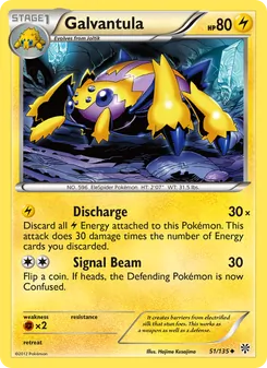 Galvantula card from Plasma Storm, number 51/135