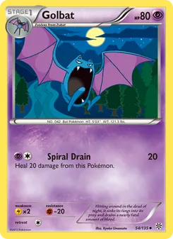 Golbat card from Plasma Storm, number 54/135