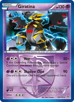 Giratina card from Plasma Storm, number 62/135