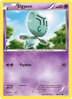 Elgyem card from Plasma Storm, number 68/135