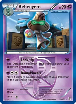 Beheeyem card from Plasma Storm, number 70/135