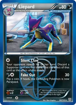 Liepard card from Plasma Storm, number 84/135