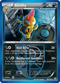 Scrafty card from Plasma Storm, number 86/135