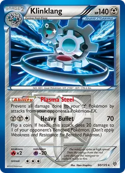Klinklang card from Plasma Storm, number 90/135