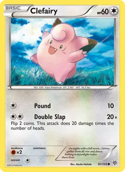 Clefairy card from Plasma Storm, number 97/135